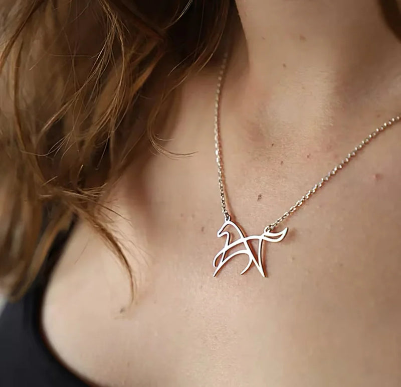 Twigg Dover Horse Necklace - Gold