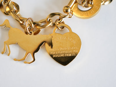 Twigg Stainless Steel Bracelet - Horse and Heart