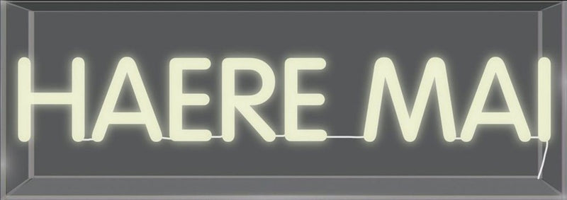 Moana Rd Neon Light - Haere Mae - White