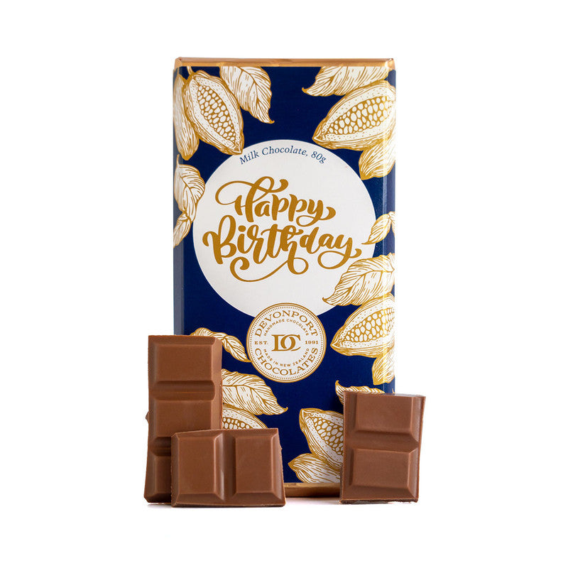 Devonport Happy Birthday Milk Chocolate Tablet - 80g