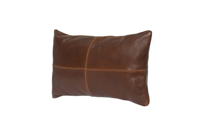 Havana Leather Cushion - Cognac