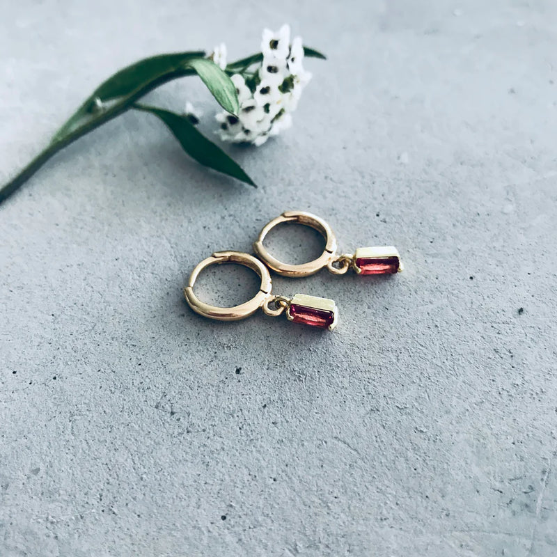 Twigg Audrey Emarald Gem Earrings