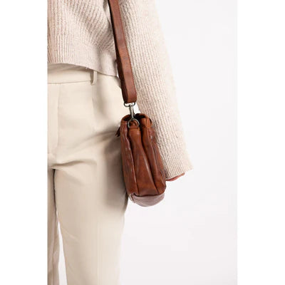 Greenwood Leather Shoulder Bag - June - Cognac