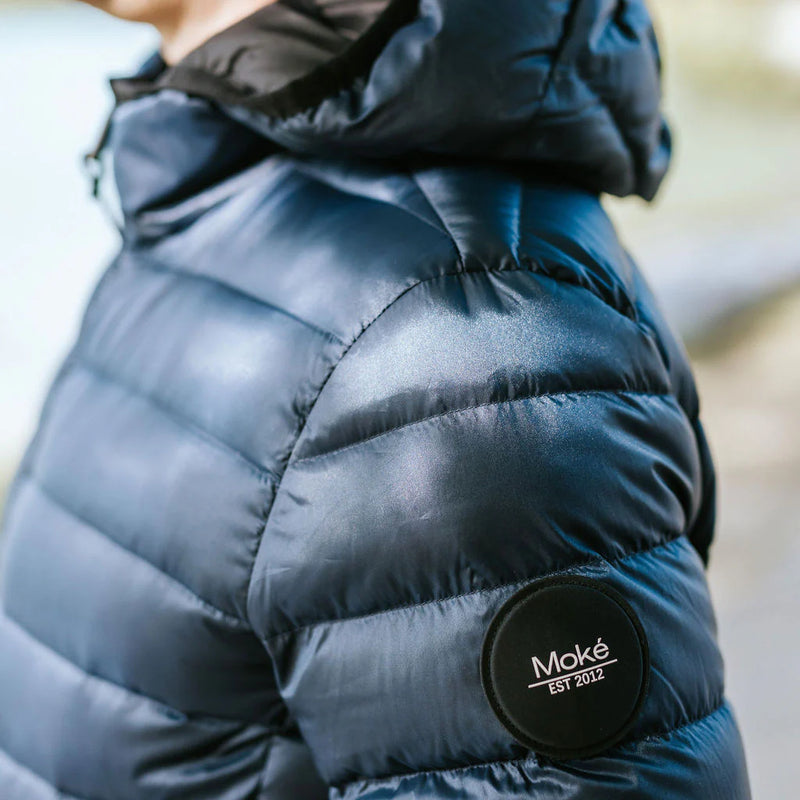 Moke Jimmy Mens Packable Down Jacket - Navy