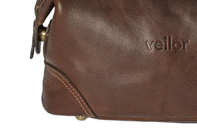 Jackson Leather Washbag - Cognac
