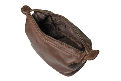 Jackson Leather Washbag - Cognac