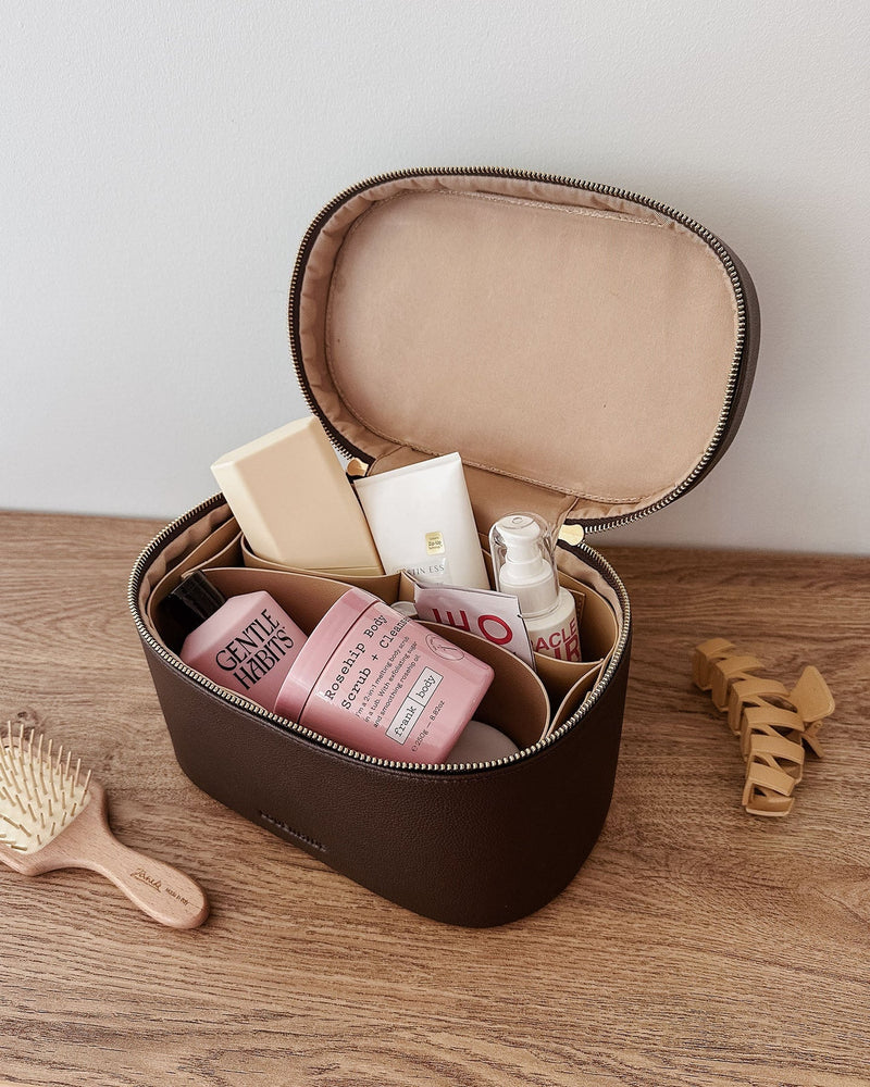 Louenhide Juliette and Charlee Cosmetic Case Set - Chocolate