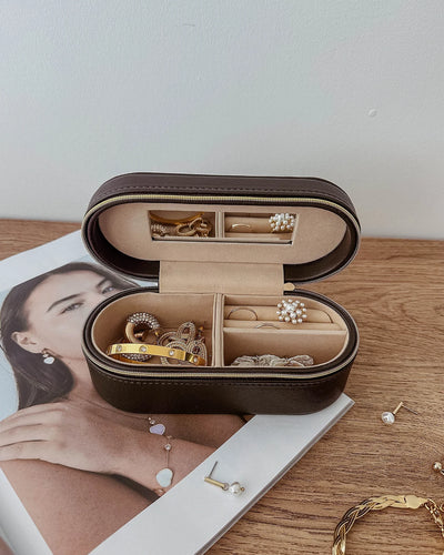 Louenhide Juliette and Charlee Cosmetic Case Set - Chocolate