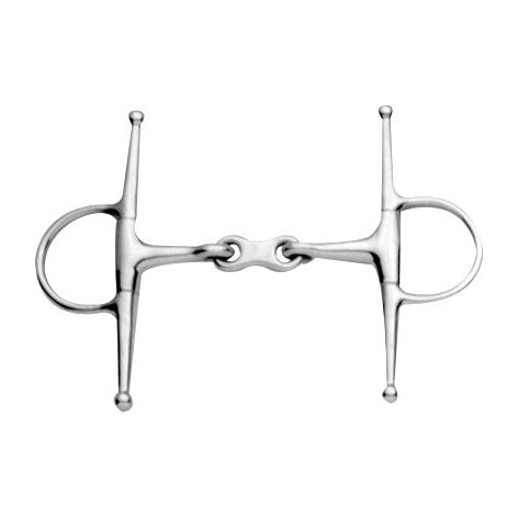 Korsteel Stainless Steel French Link Full Cheek Eggbutt Snaffle Bit