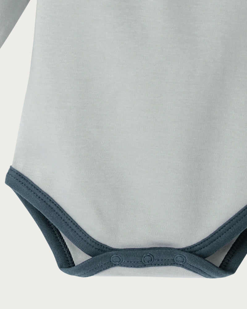 Babu Long Sleeve Bodysuit - Sky Contrast