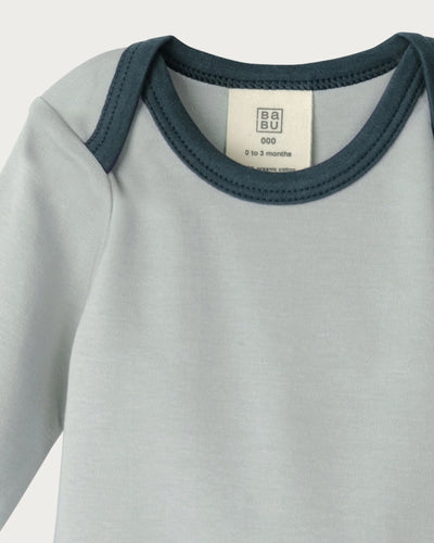 Babu Long Sleeve Bodysuit - Sky Contrast