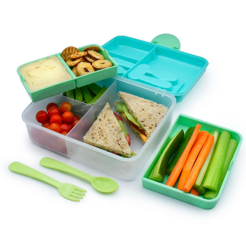 Melii 2 Tier Bento Box - Blue and Mint