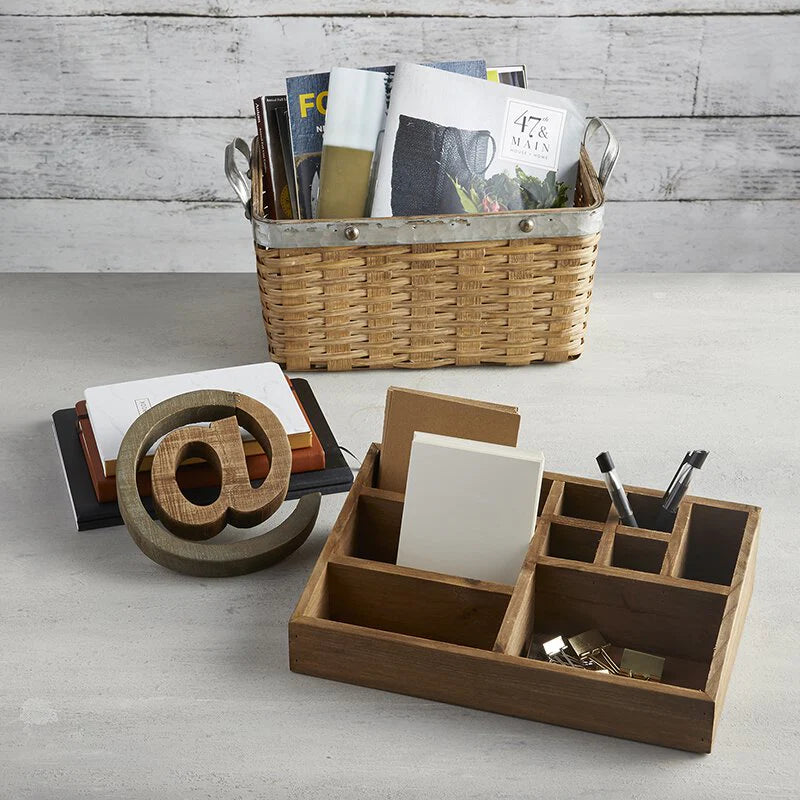 47th and Main Wood Desk Organiser