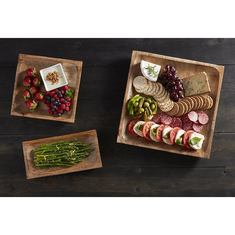 47th and Main Square Wooden Tray - 37cm x 37cm