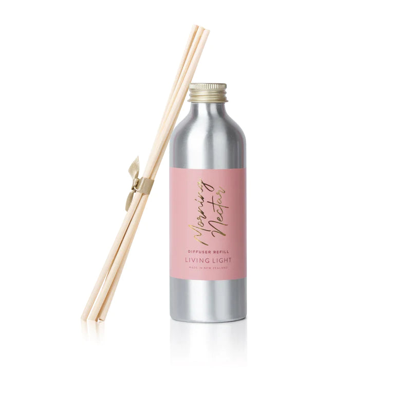 Living Light Reed Diffuser Refill Includes 5 Reed Sticks - Morning Nectar