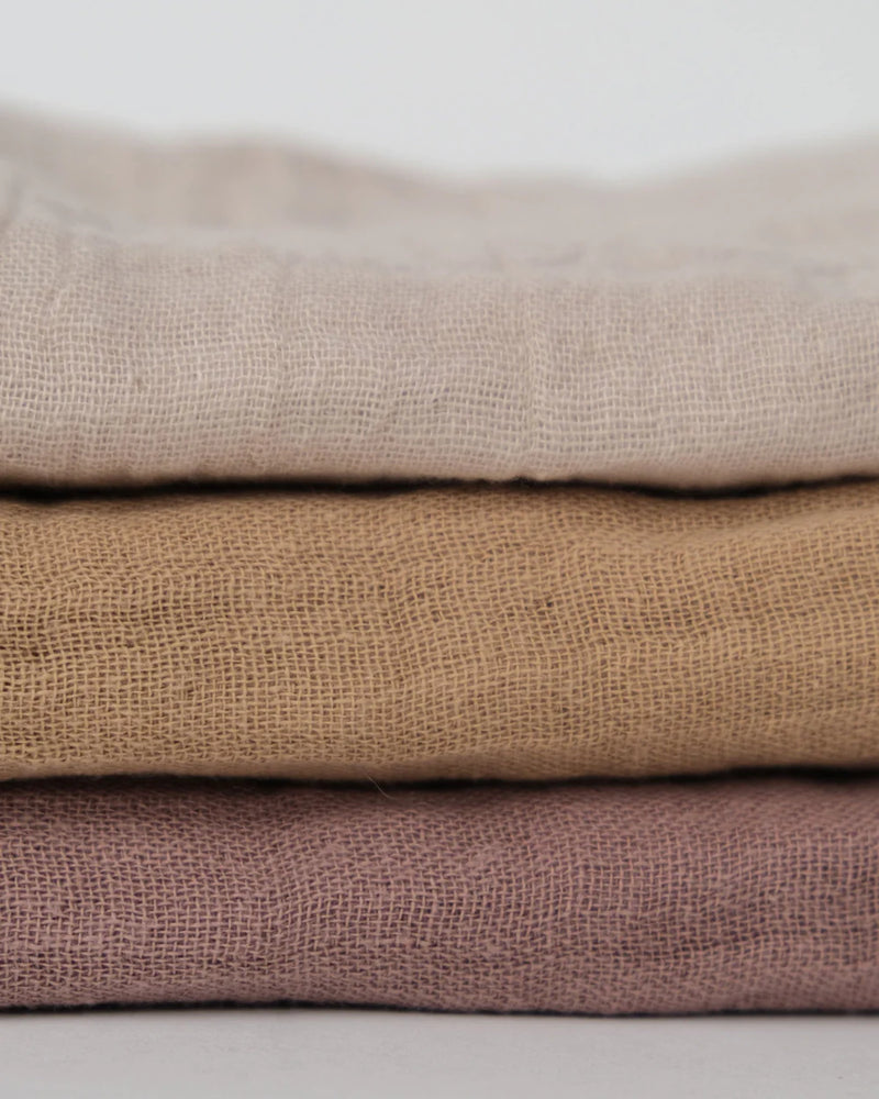 Babu Muslin Wash Cloth - 3 Pack - Marigold/Mocha/Oat