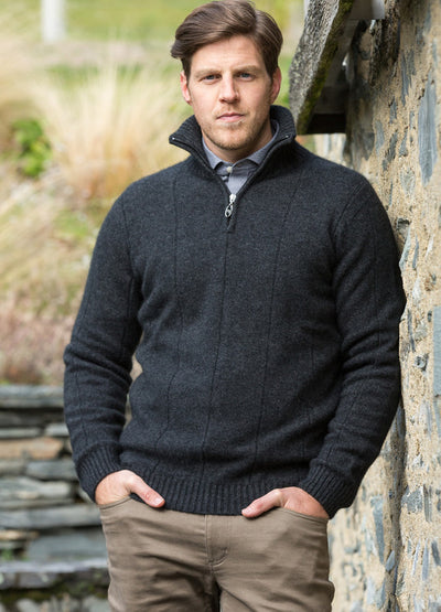 Noble Wilde Possum Merino Javelin Zip Neck Jersey