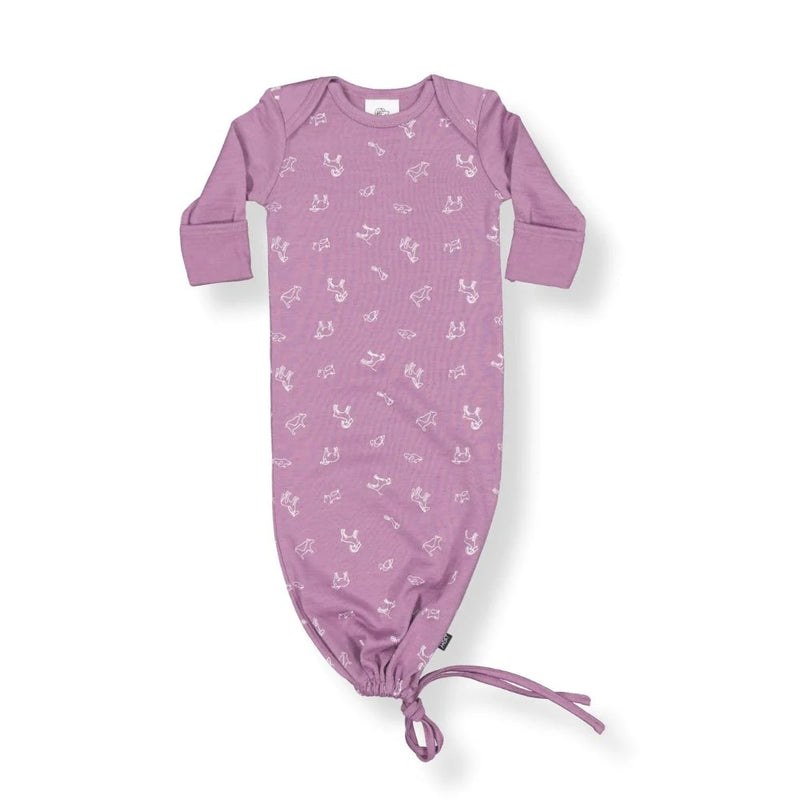 LFOH Newcomer Baby Gown - Mauve Animal