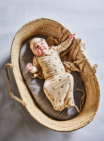 LFOH Newcomer Baby Gown - Wheat Marle Fruit N Veg