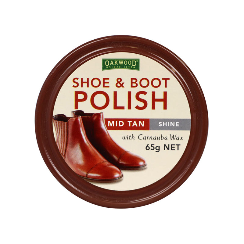 Oakwood Shoe and Boot Polish - Mid Tan 65g