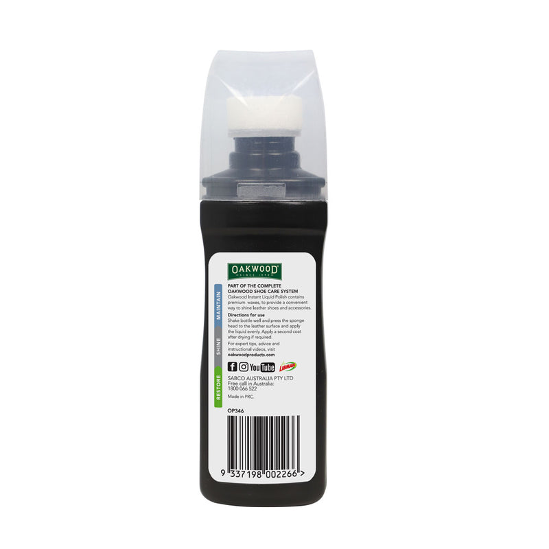 Oakwood Instant Liquid Polish 75mL - Black