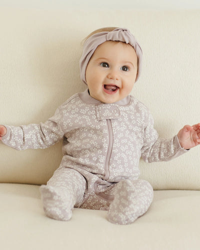 Quincy Mae - Zip Long Sleeve Sleeper Footie - Lavender Ditsy