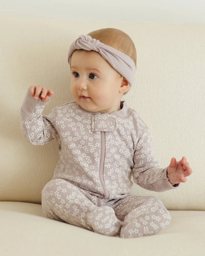 Quincy Mae - Zip Long Sleeve Sleeper Footie - Lavender Ditsy
