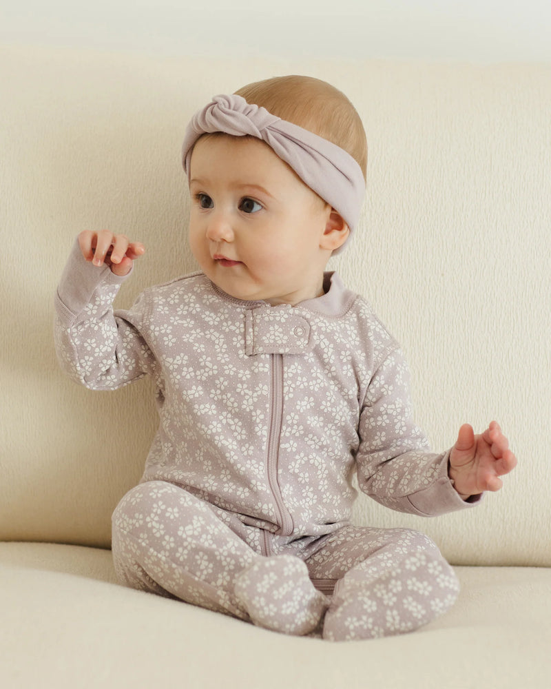 Quincy Mae - Zip Long Sleeve Sleeper Footie - Lavender Ditsy