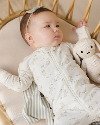 Quincy Mae - Zip Long Sleeve Sleeper - Bunnies