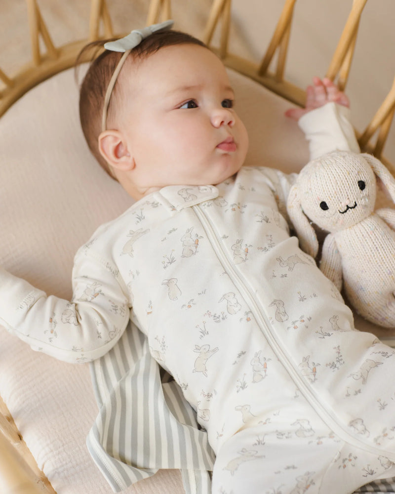 Quincy Mae - Zip Long Sleeve Sleeper - Bunnies