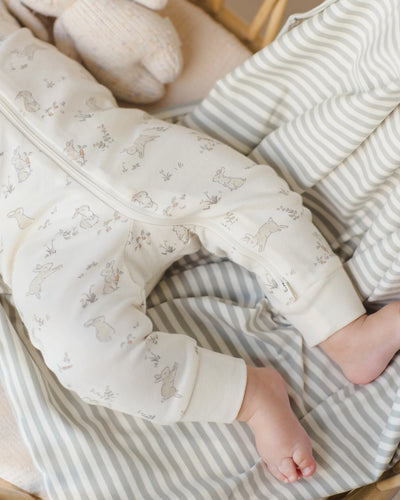 Quincy Mae - Zip Long Sleeve Sleeper - Bunnies