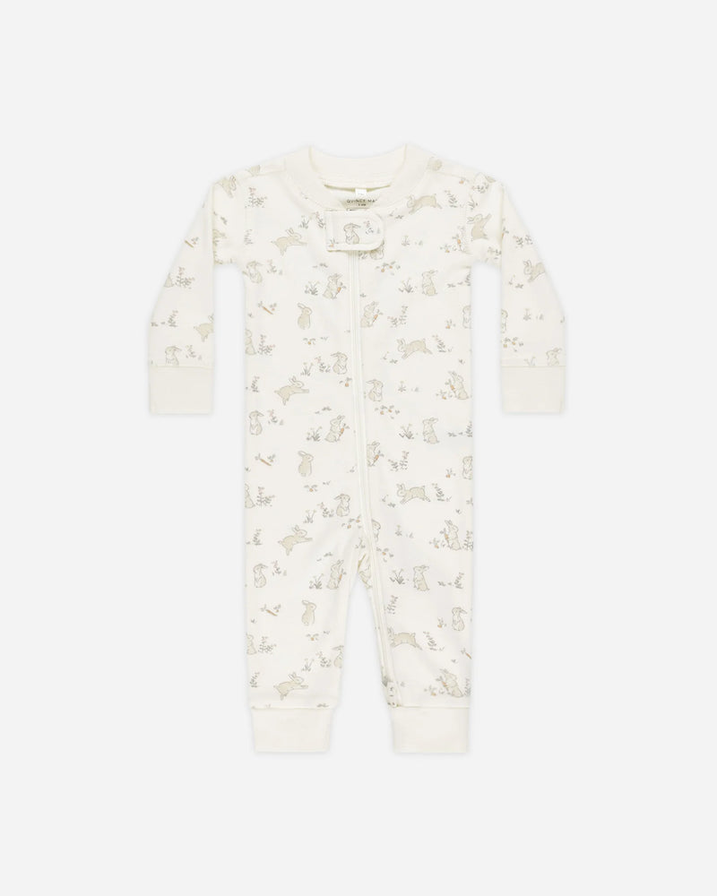 Quincy Mae - Zip Long Sleeve Sleeper - Bunnies