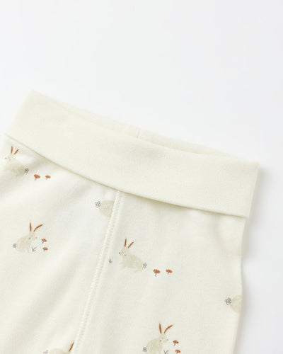 Quincy Mae - Side Snap Bodysuit and Pant Set - Bunnies