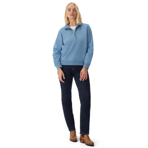RMW Womens Trickett 1/4 Zip Jersey - Mid Blue