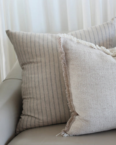 Heavy Herringbone Cushion - 60 x 60cm - Taupe