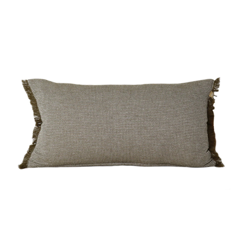 Breakfast Waffle Cushion with Fringe 30 x 60cm