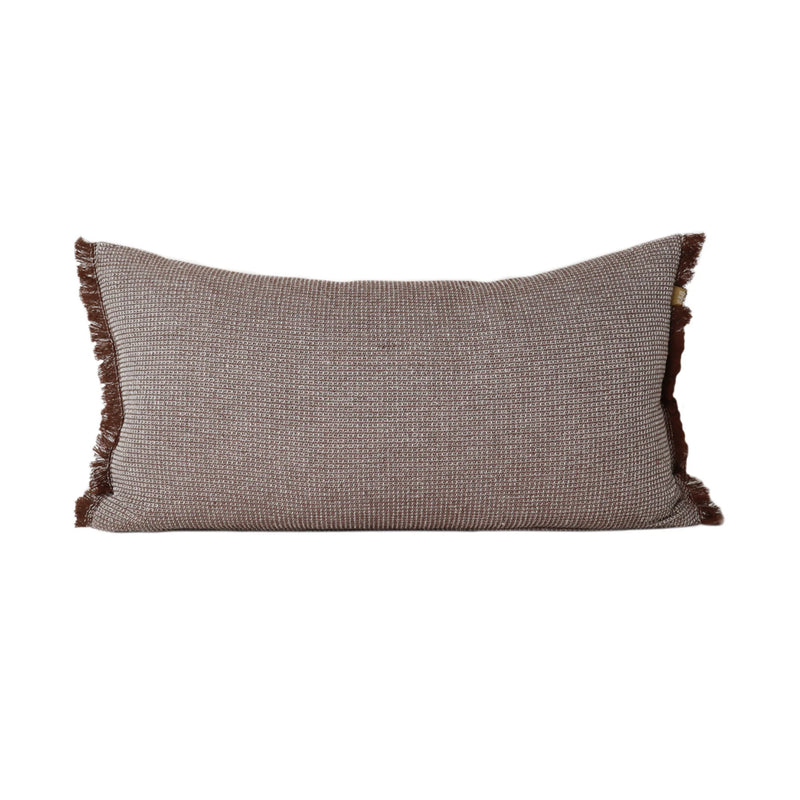 Breakfast Waffle Cushion with Fringe 30 x 60cm