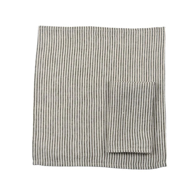 Linen Stripe Napkin - Set of 6 - Olive