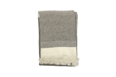 Heavy Herringbone Throw - 130 x 170cm - Burnt Olive