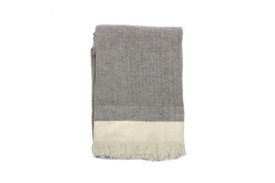 Heavy Herringbone Throw - 130 x 170cm - Dark Slate