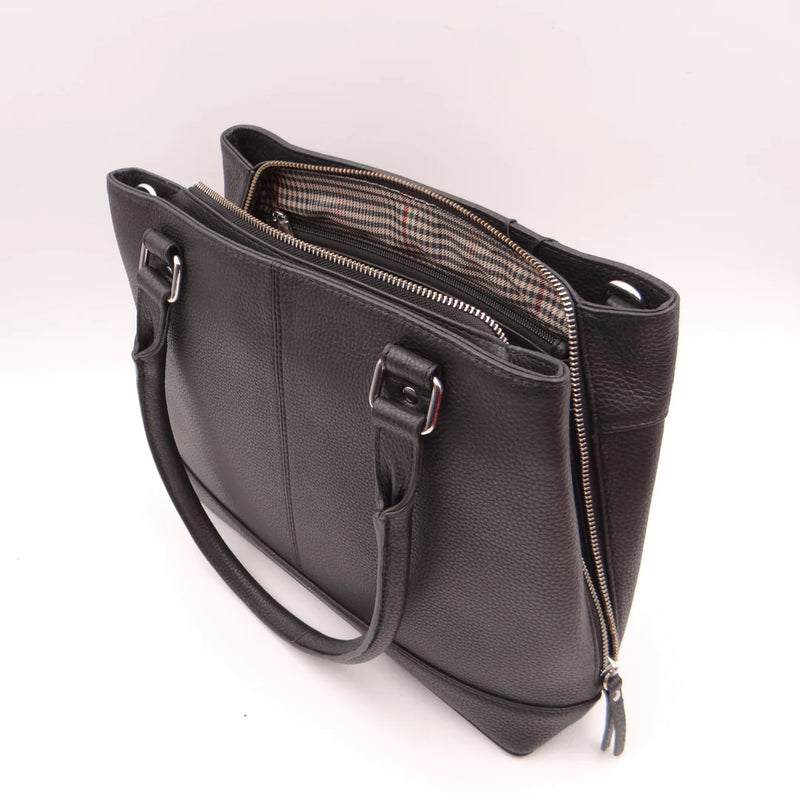 Second Nature Large Leather Tote - Black