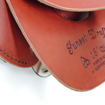 Sunset Drafter Saddle with Cinch Straps and Girth
