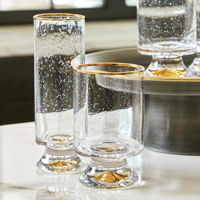 Santa Barbara Design Studio Gold Rimmed Old Fashioned Glass