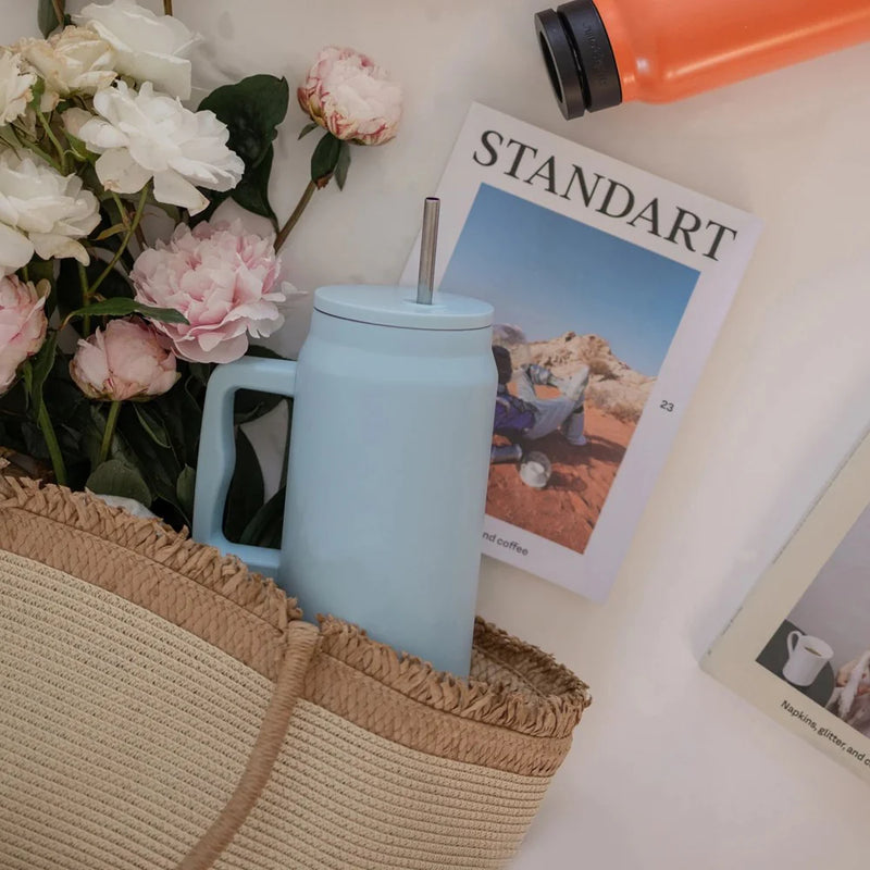 Antigone sipREADY Travel Tumbler with Straw - Baby Blue - 1400ml