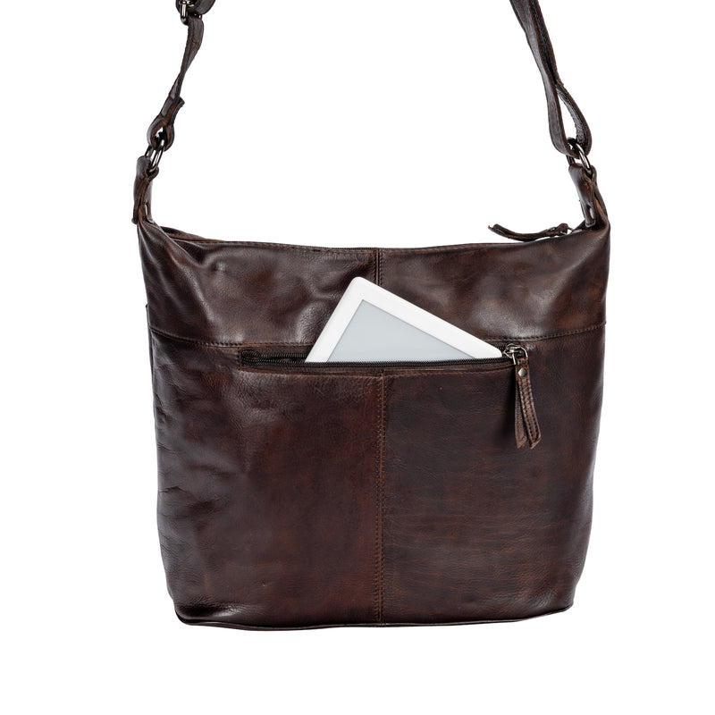 Greenwood Bianca Leather Shoulder Bag - Brown