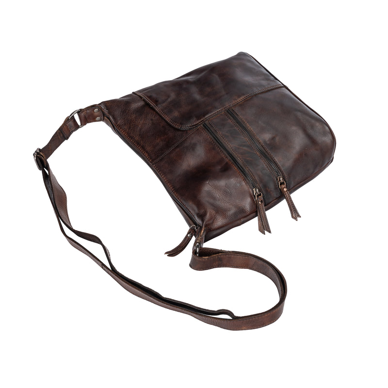 Greenwood Bianca Leather Shoulder Bag - Brown