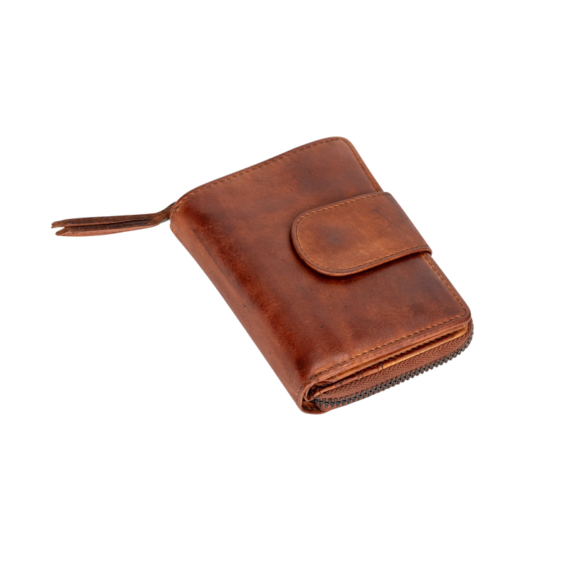 Greenwood Leather Womens Wallet - Cognac
