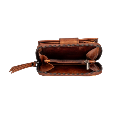 Greenwood Leather Womens Wallet - Cognac