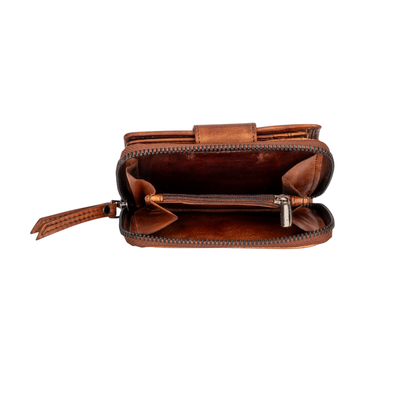 Greenwood Leather Womens Wallet - Cognac
