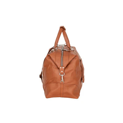 Greenwood Outback Hair-On Duffle - Tan Leather and Cowhide Travel Bag